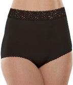 Grace Lace Trim Microfiber Brief Panty (Style 313)