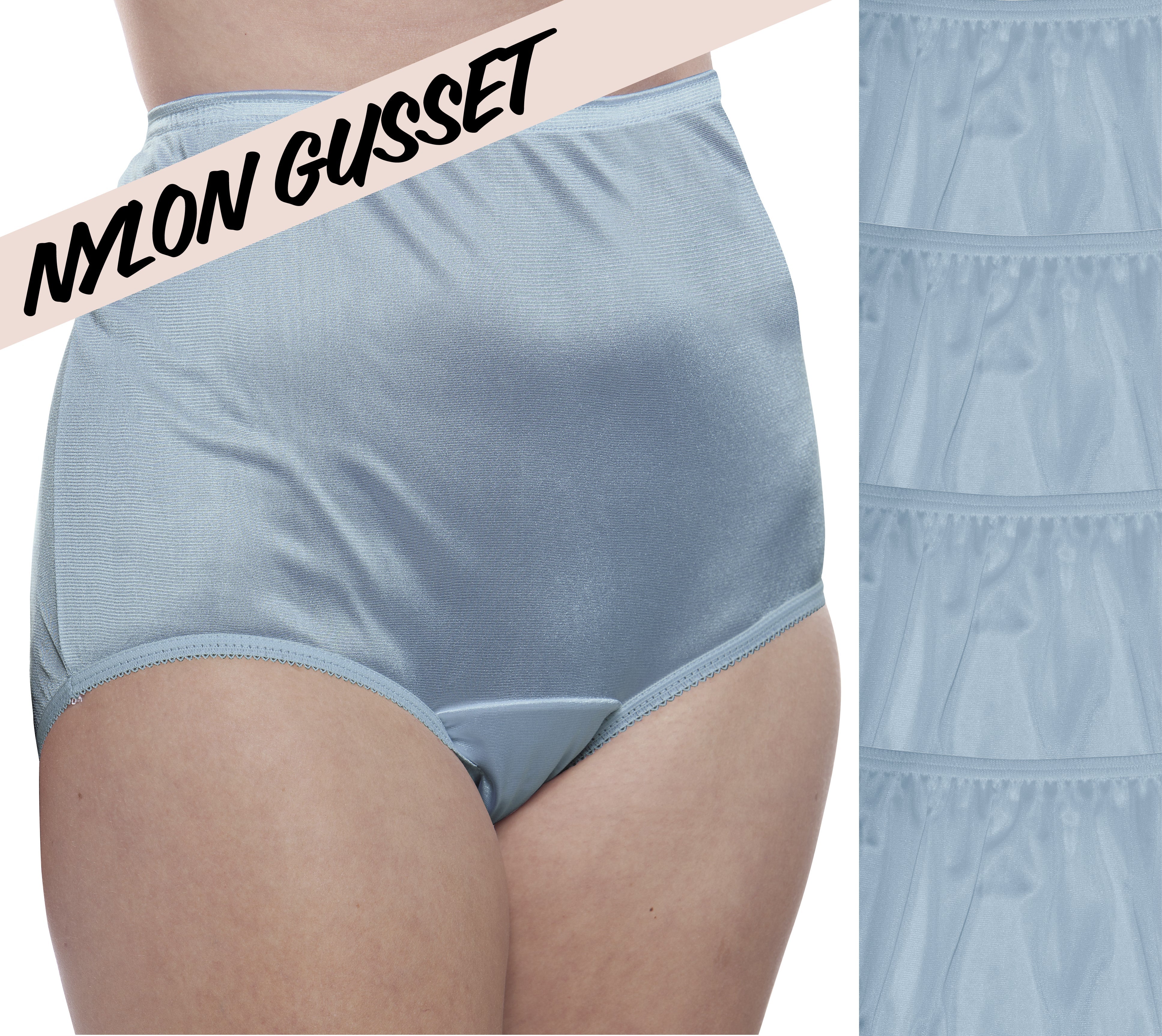 NYLON GUSSET Plain Jane/331 4 Pack: Dusty Blue