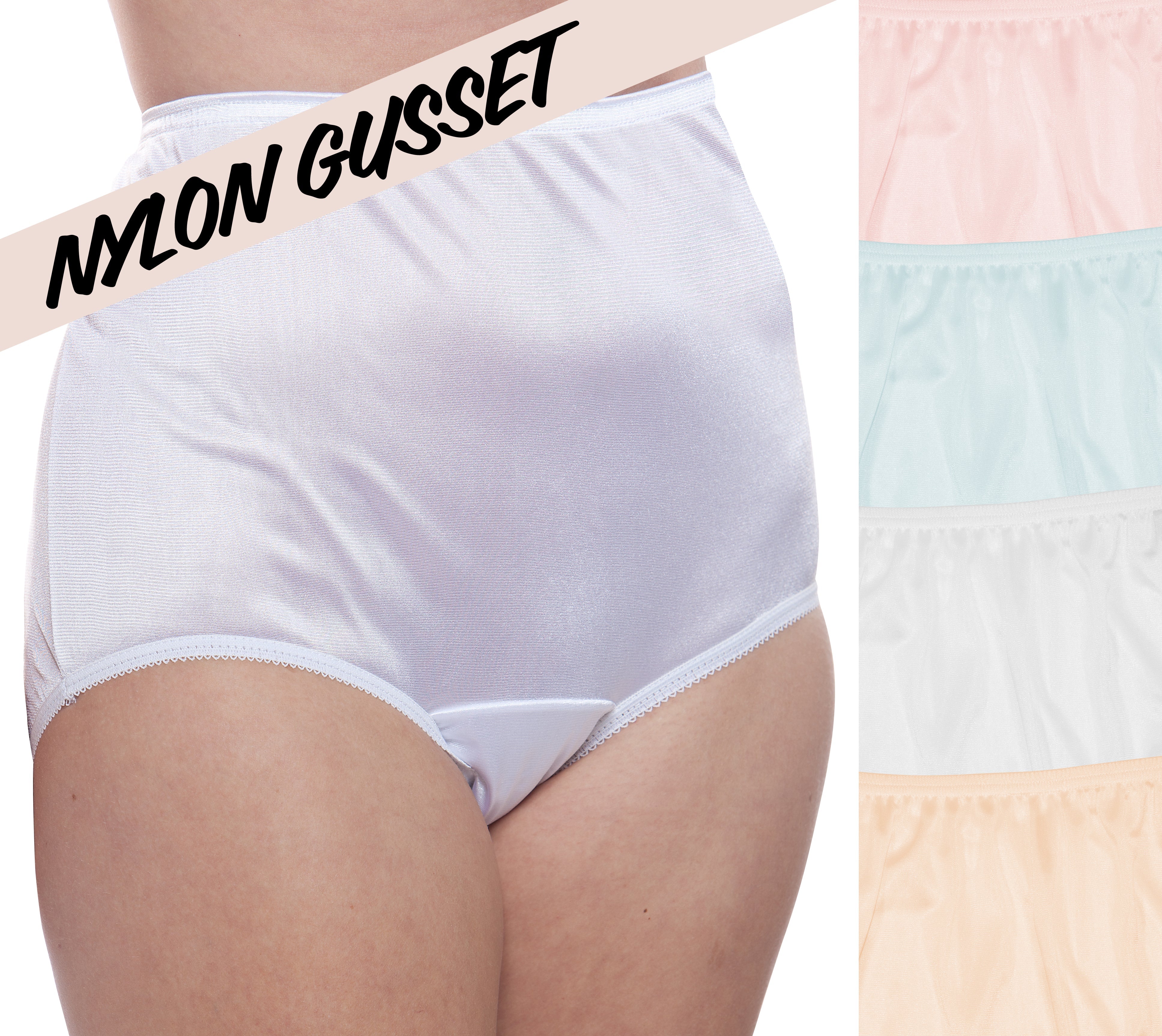NYLON GUSSET Plain Jane/331 4 Pack in Pastels