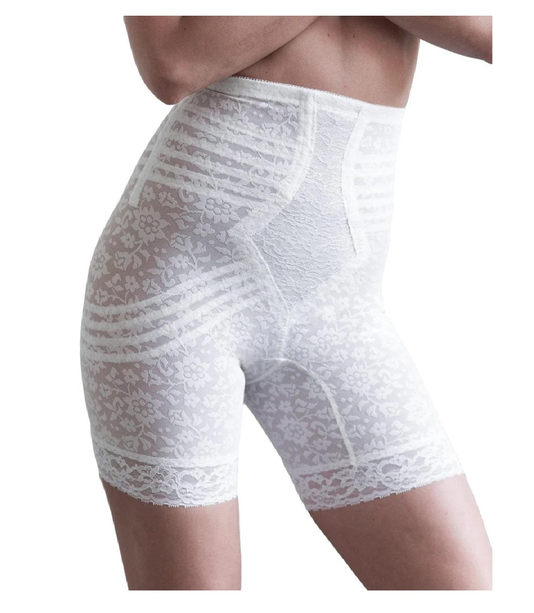 Style 6207 | No Roll High Waist Lace Thigh Slimmer with Extra Firm Support