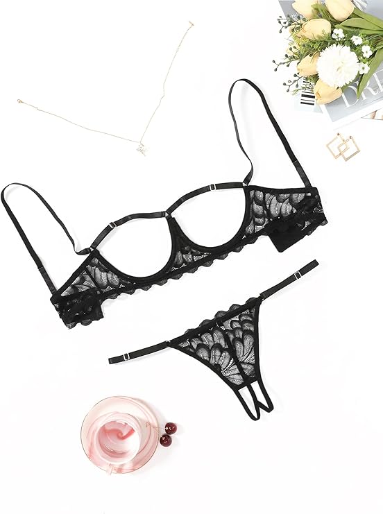 Scarlet Allure Lace Lingerie Set