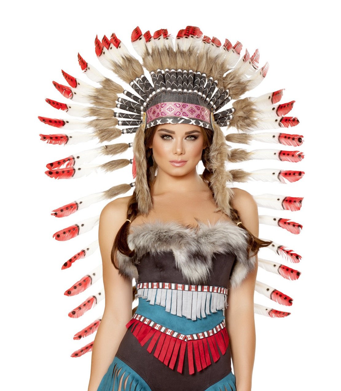 indian-headdress-with-red-tips