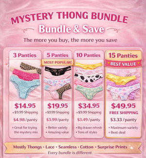 Mystery Thong Bundle – Random Assorted Sexy Panties
