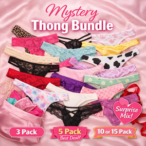 Mystery Thong Bundle – Random Assorted Sexy Panties (3, 5, 10 or 15 Pack)