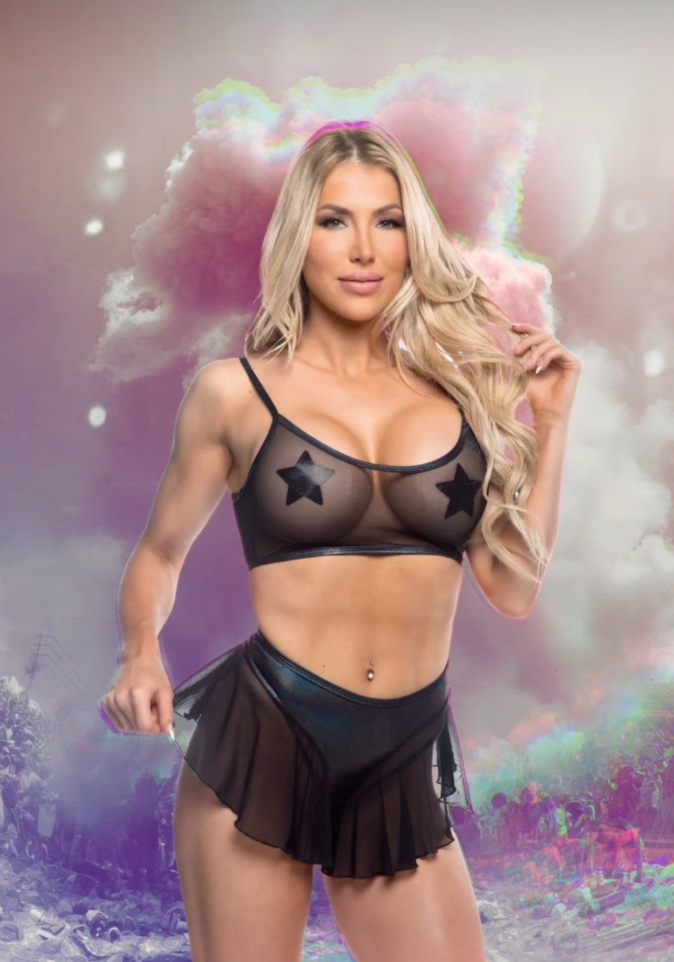 mesh-fishnet-flutter-short