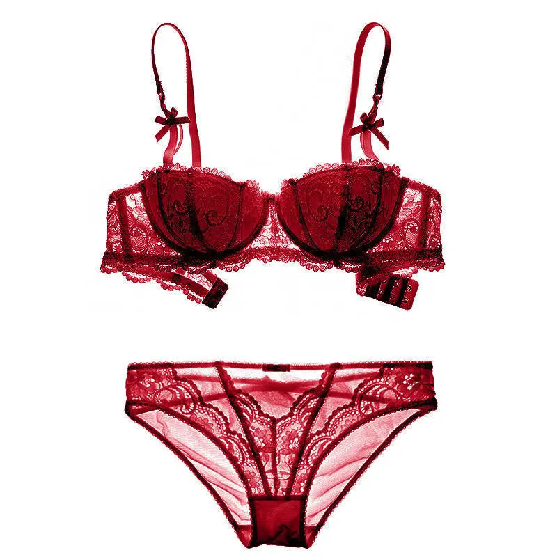 Luvette Chic Bra Panty Set - Wine Red