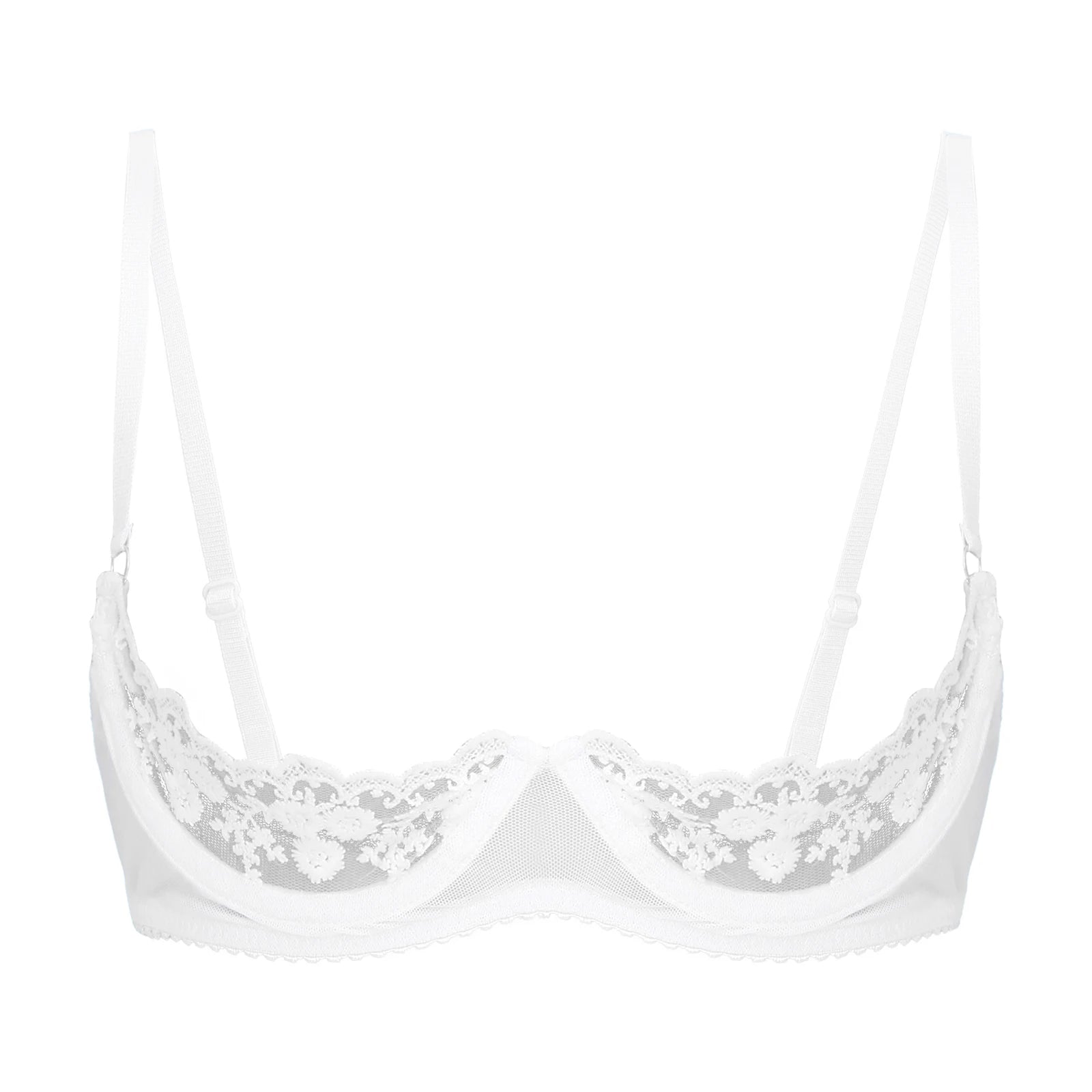 Lorena Half Cup Lifting Bra - White
