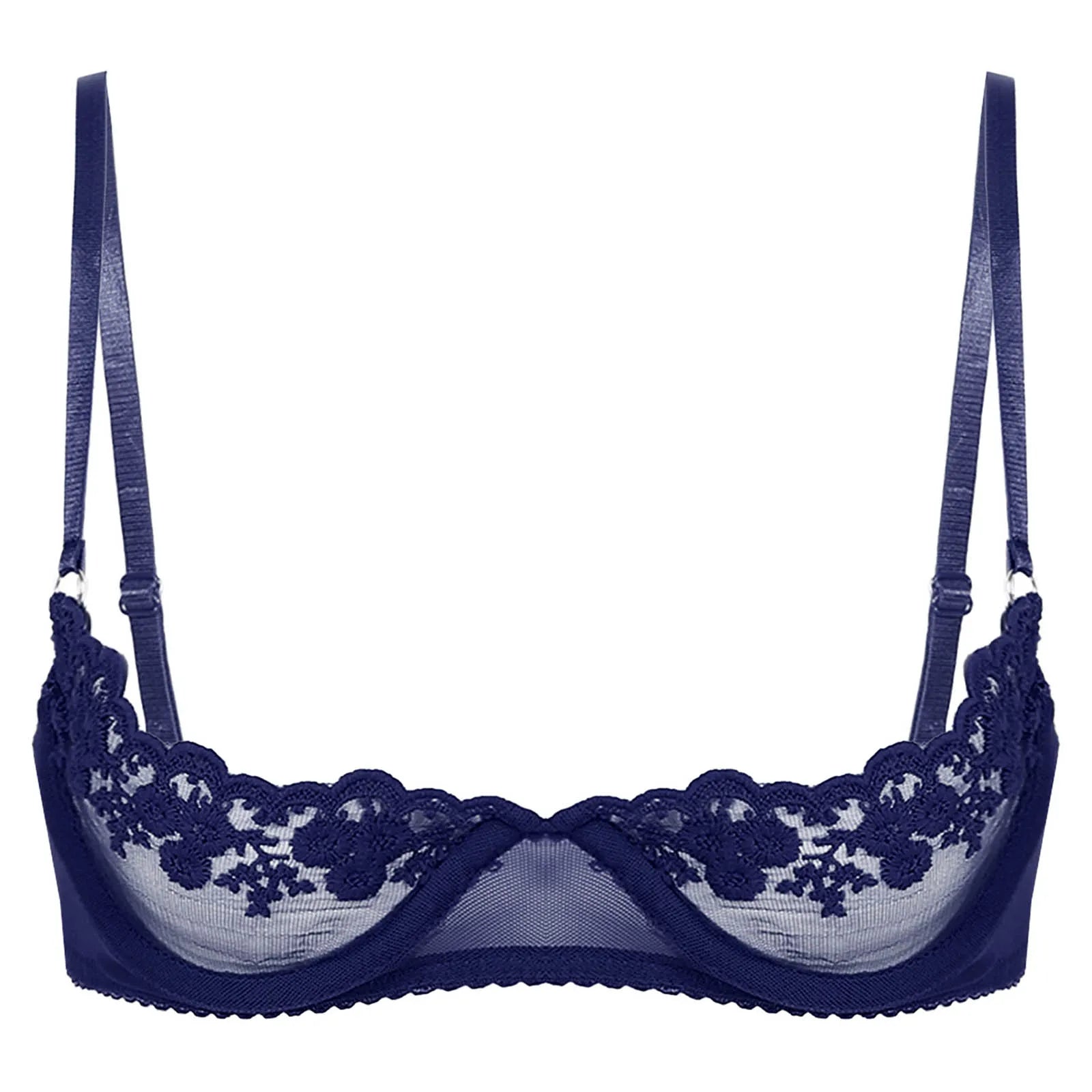 Lorena Half Cup Lifting Bra - Navy Blue