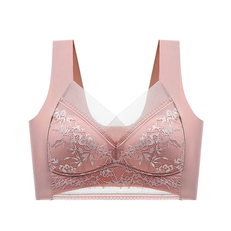 Luvette Embroidery Bra - Pink