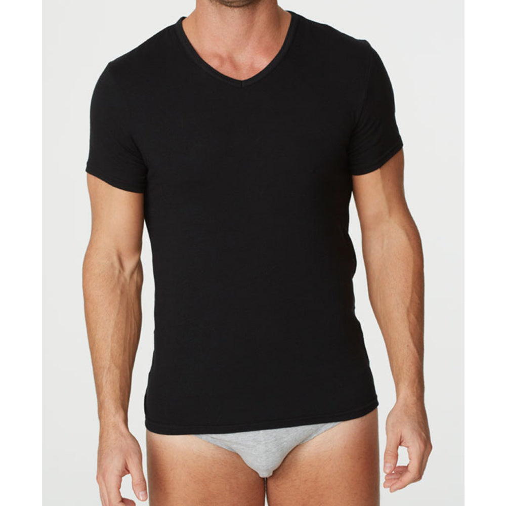 Parker & Max PMFPCS-TDVN1 Classic Cotton Stretch Deep V-Neck T-Shirt
