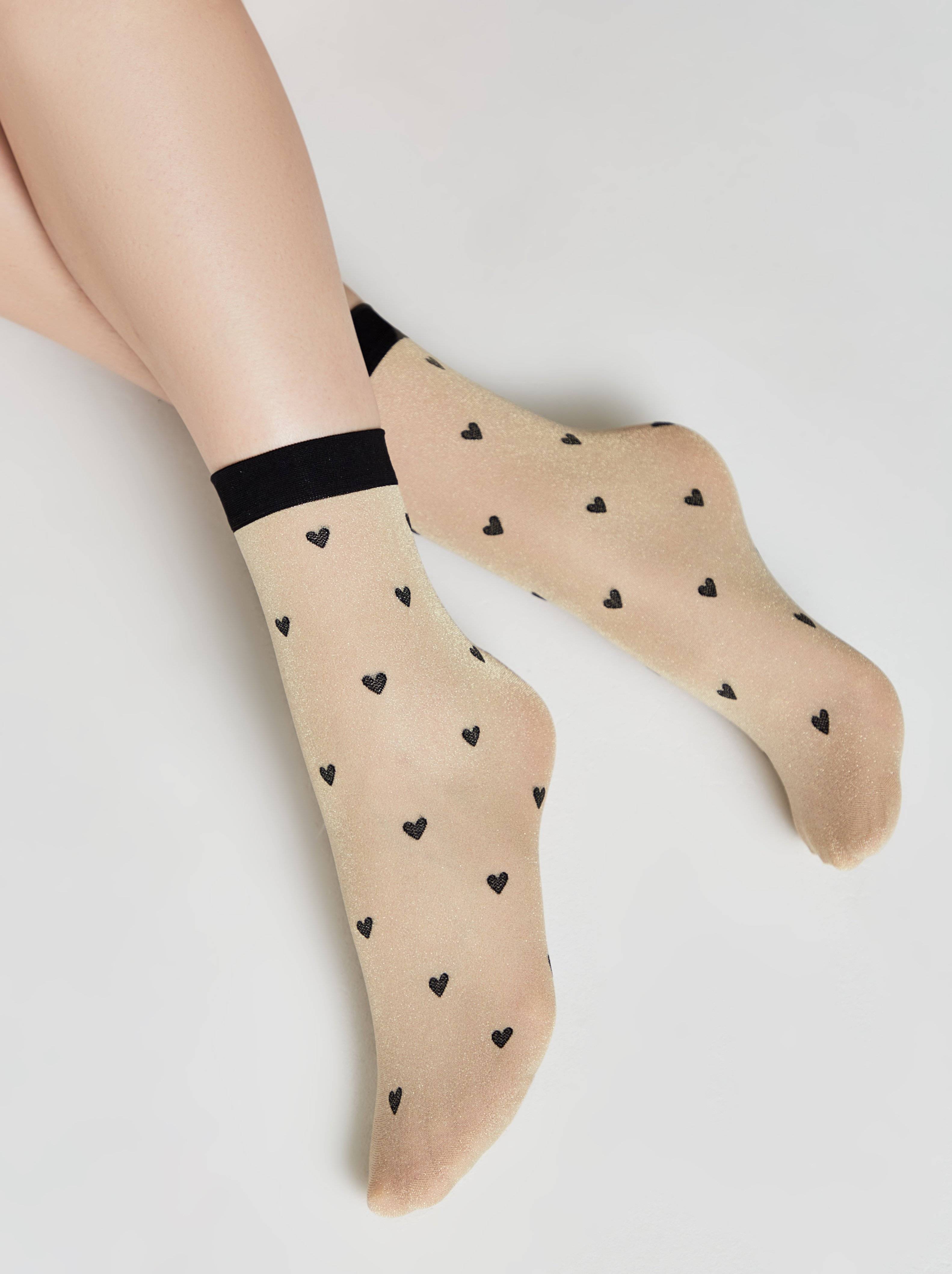 Shimmering Socks Conte Fantasy - "Hearts" Designs