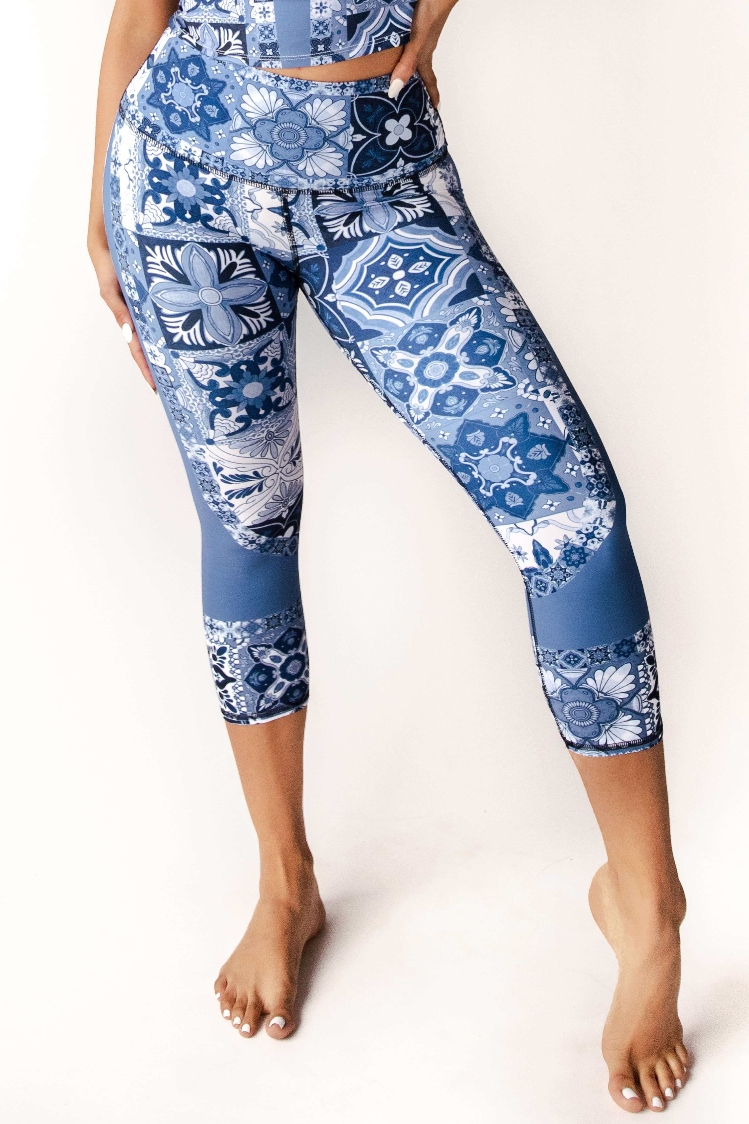 Capri Legging - Mosaic In Blue