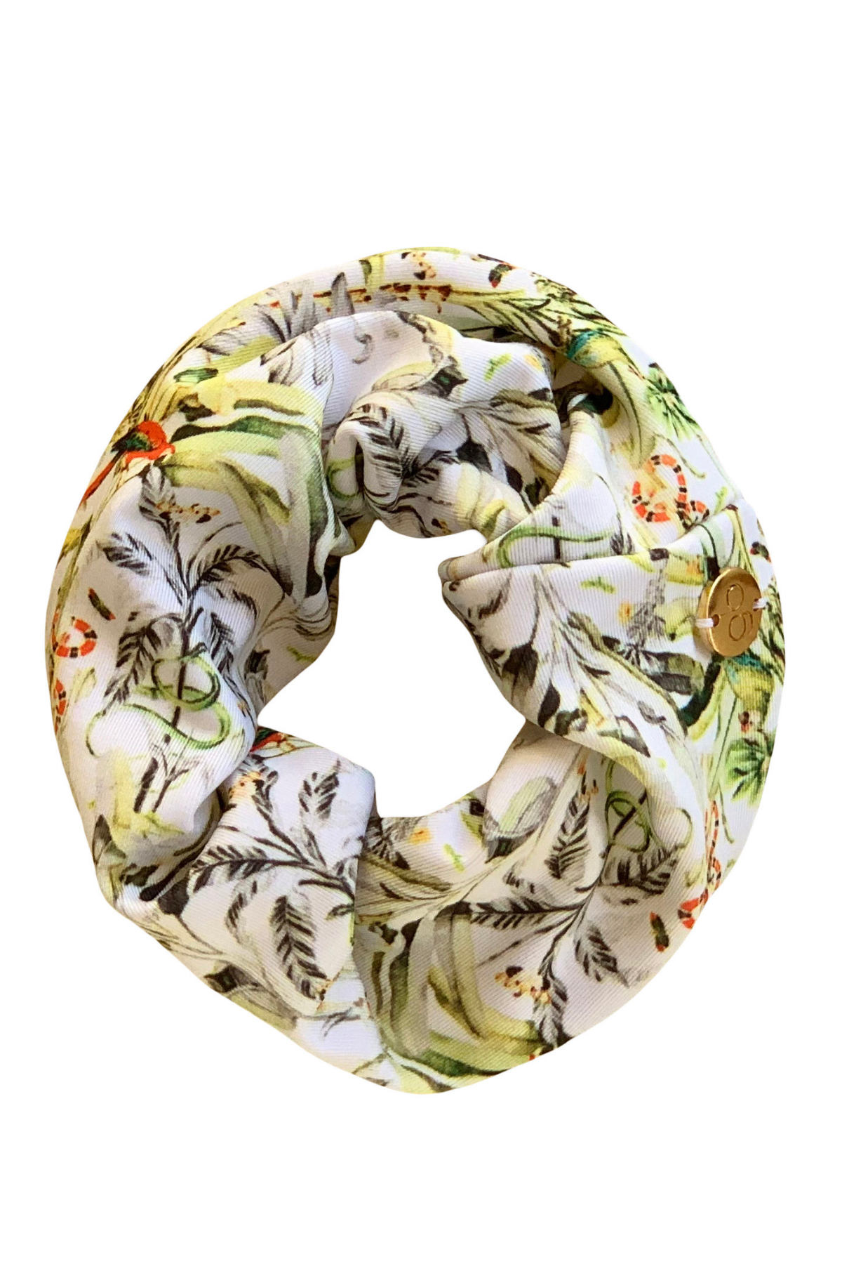 White Rainforest Hair Scrunchies