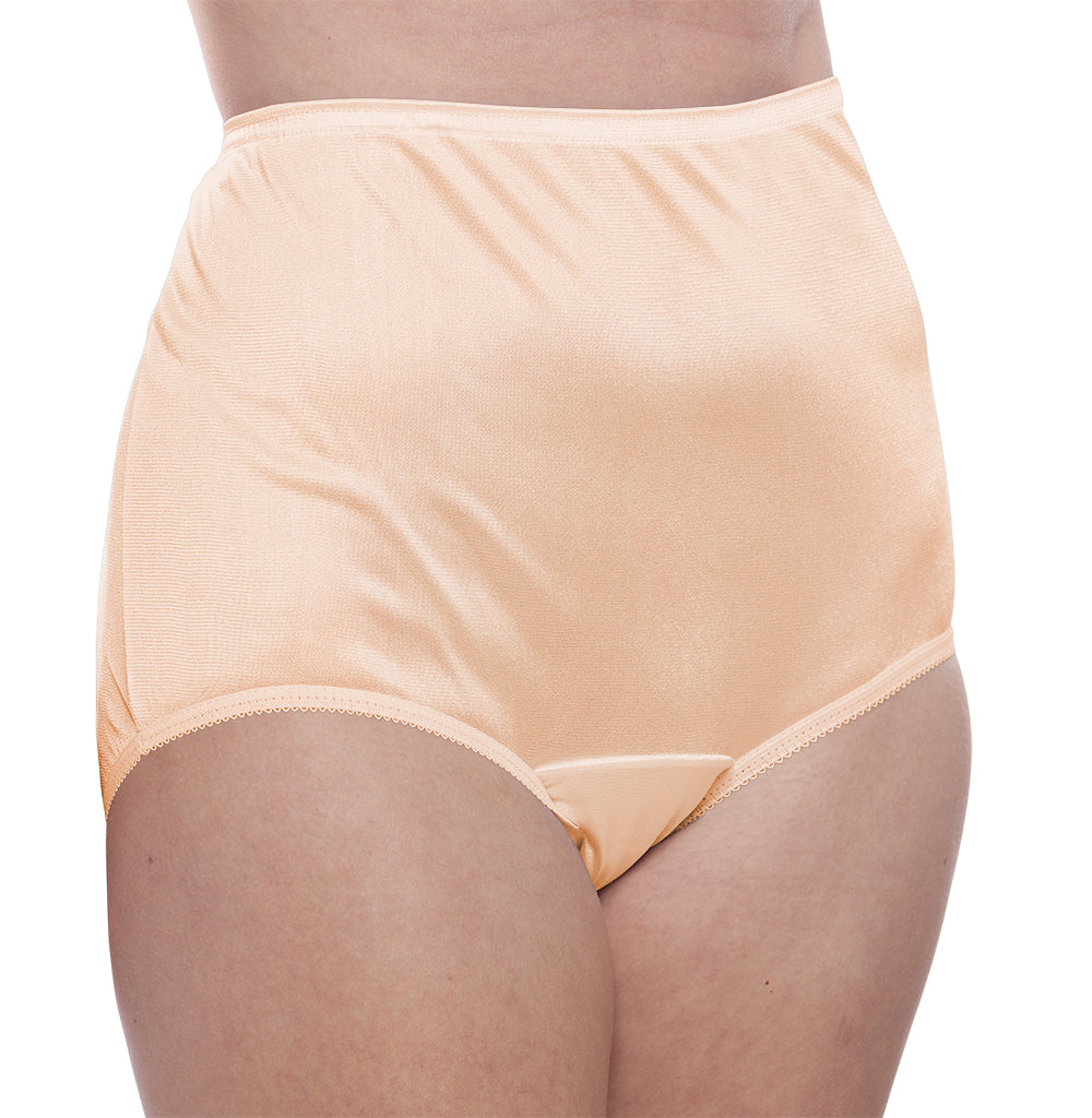 Nylon Brief Panty (Style 331/Plain Jane) 4 Pack in Beige