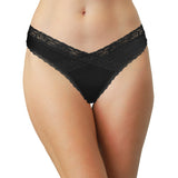 V-Front Modal Thong with Lace