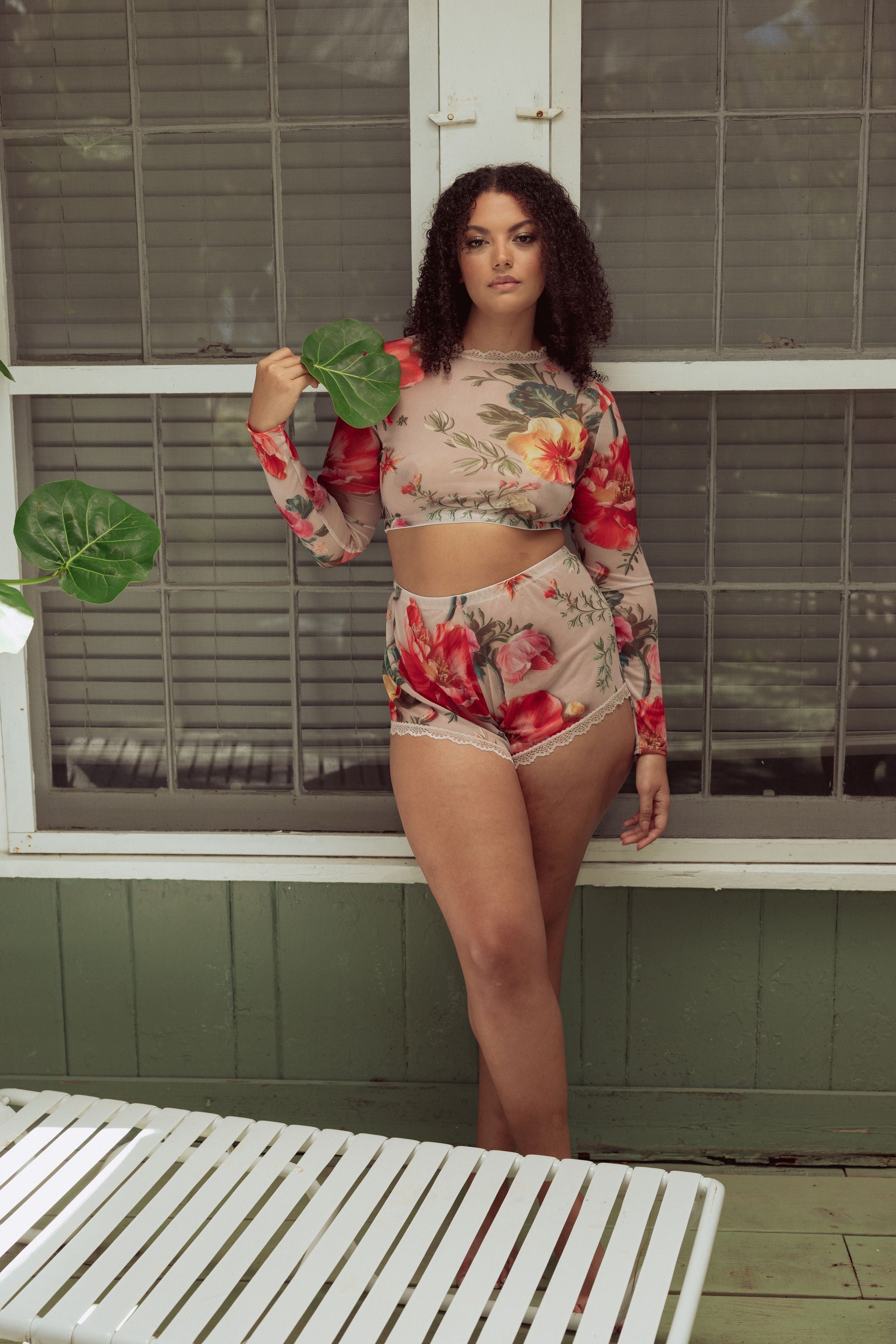 KILO BRAVA MESH COLLECTION- LONG SLEEVE CROP TOP