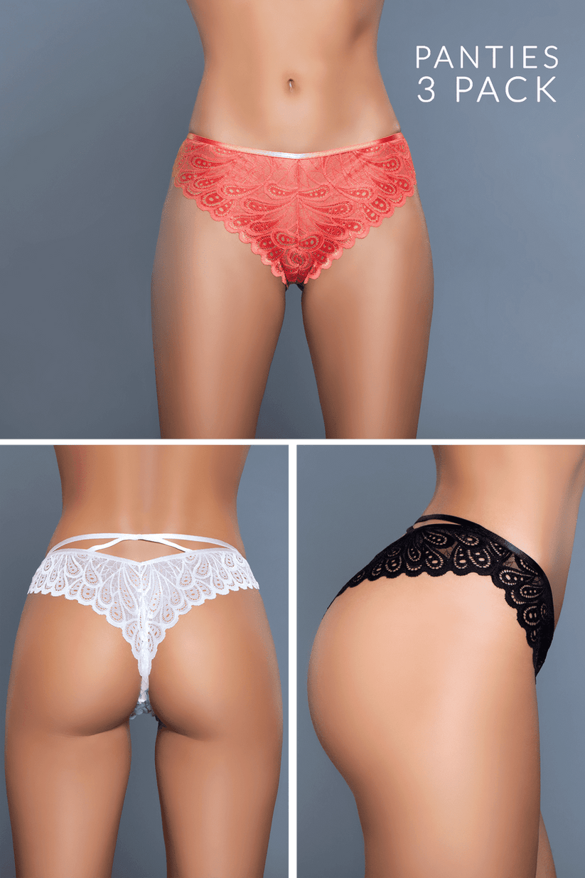 Frida Lace Brazilian Pant (3 Pack)