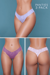 Millie Lace Thong (3 Pack)