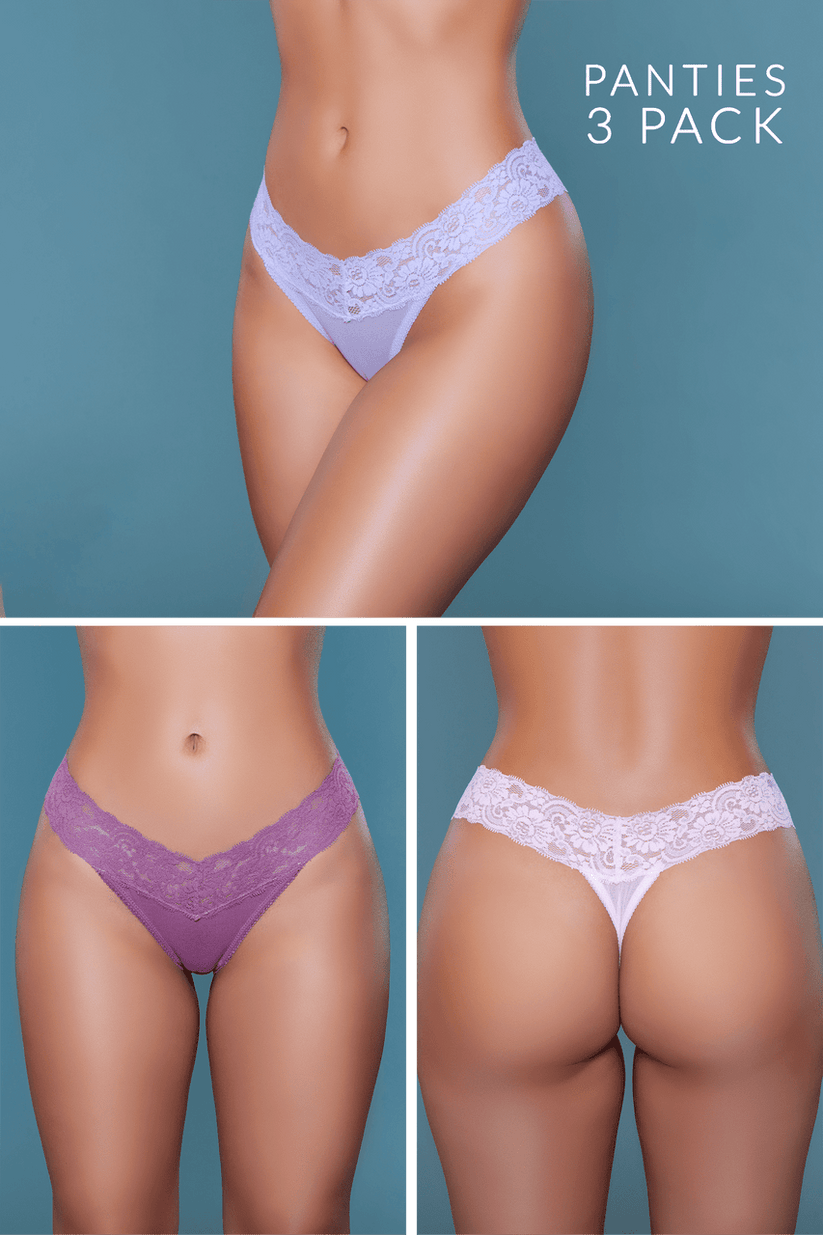 Millie Lace Thong (3 Pack)