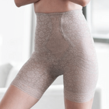 Style 6207 |  No Roll High Waist Lace Thigh Slimmer with Extra Firm Support