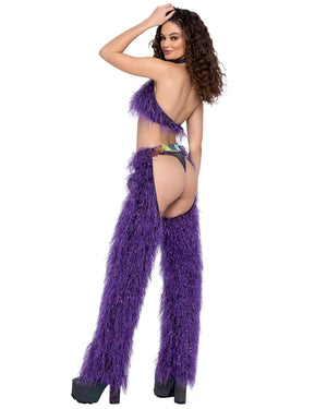 faux-fur-cropped-halter-neck-top