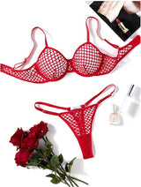 Midnight Temptation Fishnet Lingerie Set