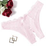 Elodie Floral Lace Crotchless Panty