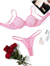 Midnight Temptation Fishnet Lingerie Set