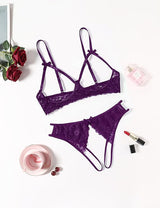 Forbidden Desire Cutout Lace Lingerie Set