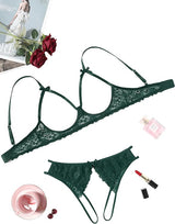 Forbidden Desire Cutout Lace Lingerie Set