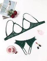 Forbidden Desire Cutout Lace Lingerie Set