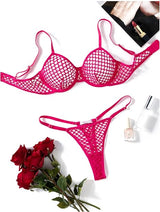 Midnight Temptation Fishnet Lingerie Set