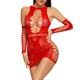 Starlight Seduction Rhinestone Fishnet Teddy