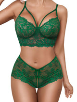 Velvet Charm Lace Lingerie Set