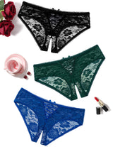 Brielle Crisscross Lace Crotchless Panty
