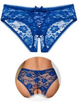 Brielle Crisscross Lace Crotchless Panty