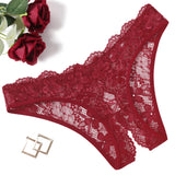 Elodie Floral Lace Crotchless Panty