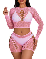 Midnight Rebel Fishnet Set