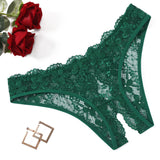 Elodie Floral Lace Crotchless Panty