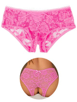 Brielle Crisscross Lace Crotchless Panty