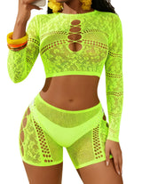 Midnight Rebel Fishnet Set