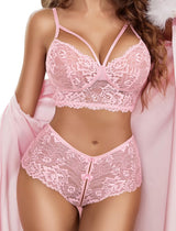 Velvet Charm Lace Lingerie Set