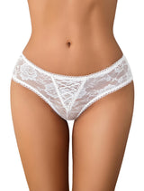 Brielle Crisscross Lace Crotchless Panty