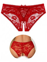 Brielle Crisscross Lace Crotchless Panty