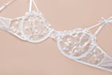 Golden Whisper Embroidered Lingerie Set