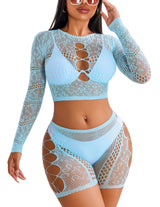 Midnight Rebel Fishnet Set