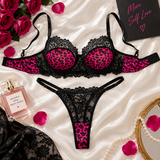 Azaria Hot Pink Leopard Bra & Panty Set