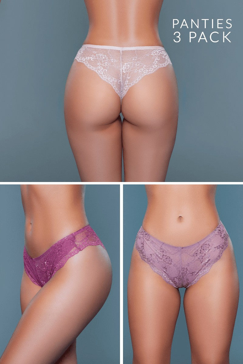 Edeline Lace Tanga Panty (3 Pack)