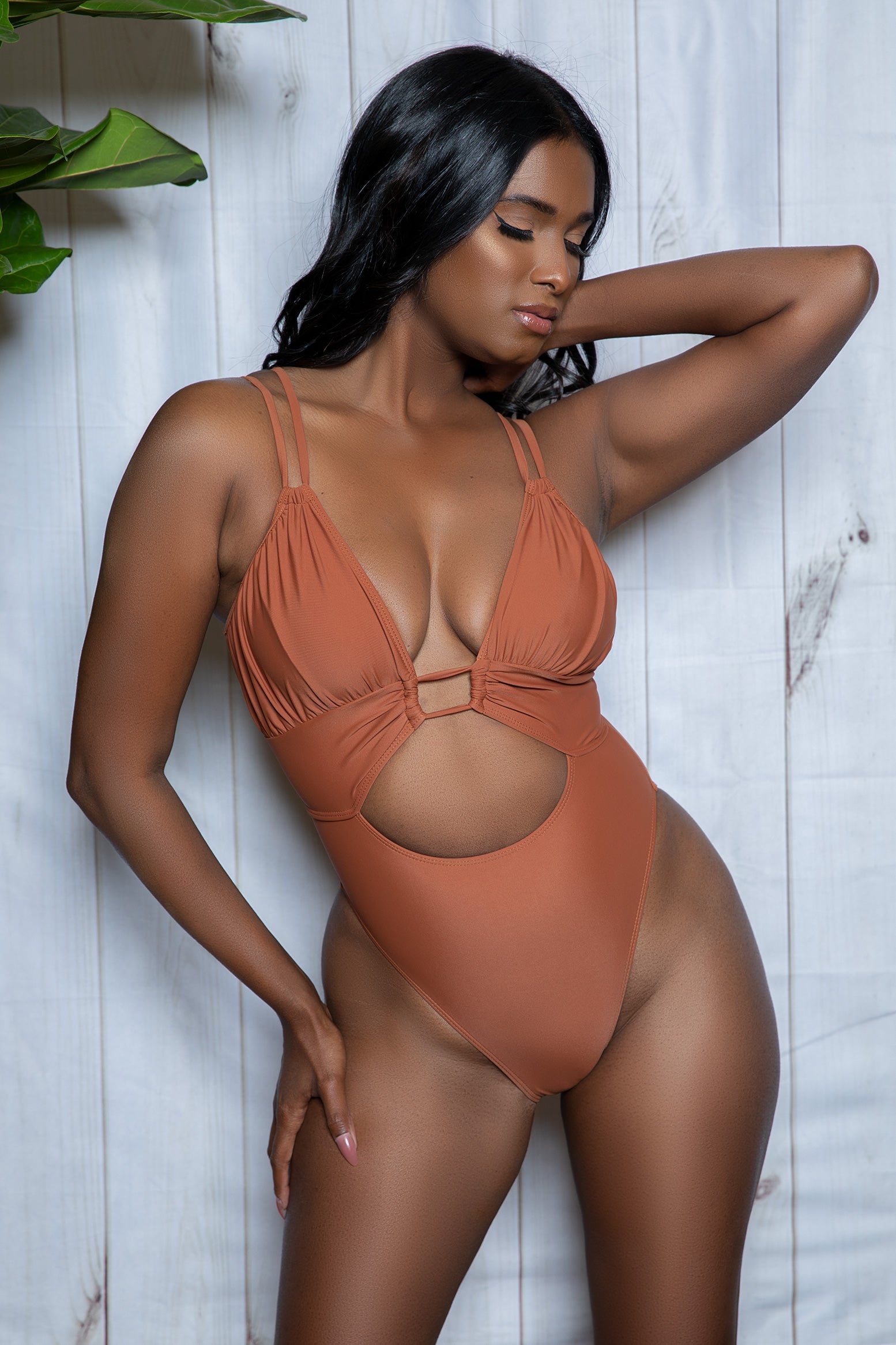 Heather Strappy One-Piece Swimsuit