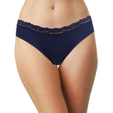 Laser Cut Rib Thong with Lace Waist, XS-2X